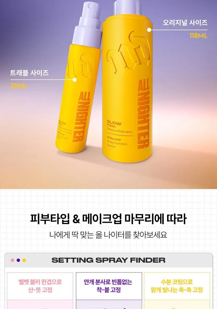 [리뉴얼/단독선런칭] 어반디케이 올나이터 메이크업 세팅 픽서 118ml/30ml 3종 (기획/단품) 상세페이지 32
